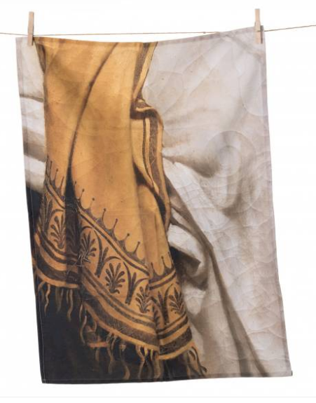 Theedoek Zoom SL David van Alessi, ontwerp Catherine Denoyelle, katoen met schilderijdetail