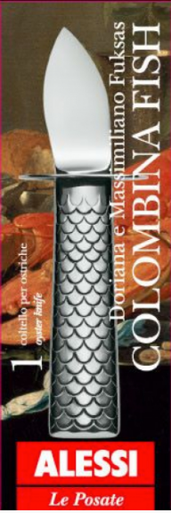 Verpakking van Alessi Colombina oestermes uit de serie Colombina Fish
