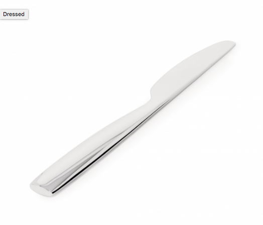 Alessi Dressed tafelmes, bestek in glanzend RVS, ontwerp Marcel Wanders