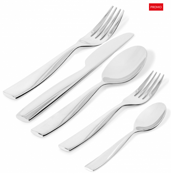 Alessi Dressed bestek van Marcel Wanders: vork, mes, lepel, dessertvork en theelepel