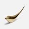 +d Birdie briefopener, messing, detail van de vogelvorm