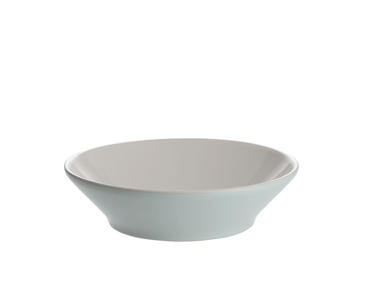 Alessi TONALE soepkom van David Chipperfield, in lichtblauw met wit