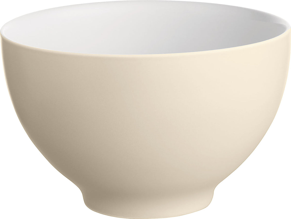 Alessi Tonale grote schaal, licht geel, wit interieur