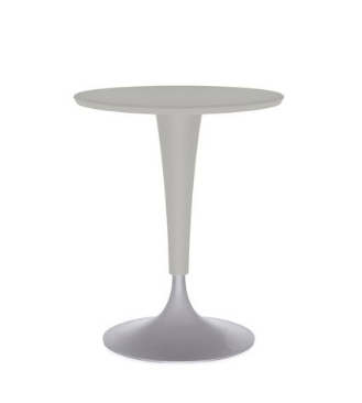 Kartell Dr.Na bijzet tafel, grijs, rond blad, Philippe Starck