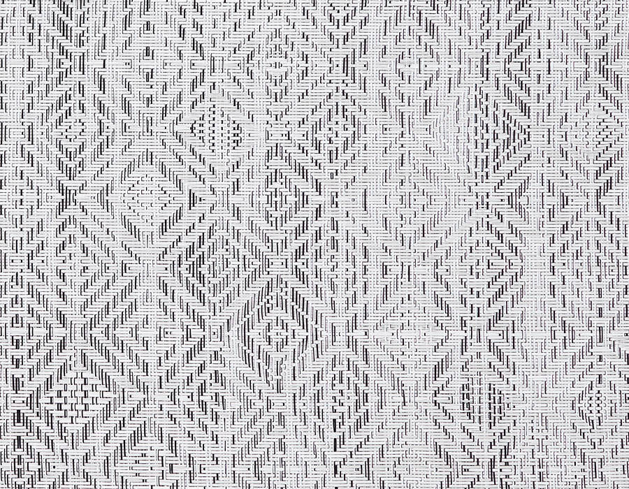 Detail of mosaic diamond weave pattern on beautiful Mosaic White/Black placemat