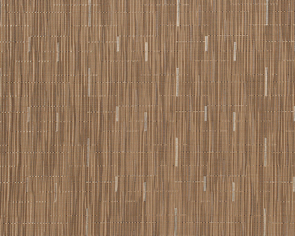 Detail of the weave of the Chilewich Ovale placemat in camel bamboo, design Sandy Chilewich