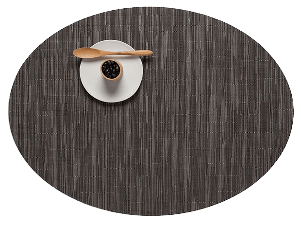 Chilewich ovale placemat for round and ovale tables, grey flannel bamboo