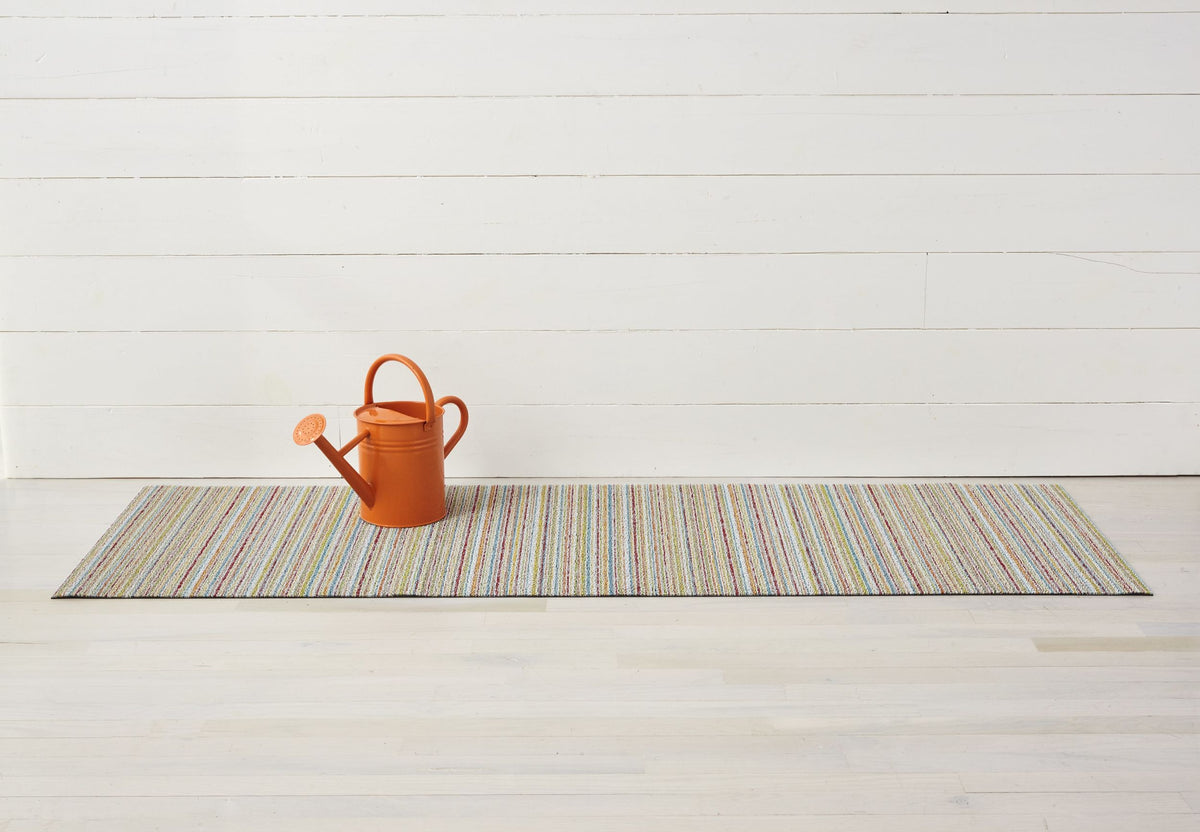 Chilewich deurmat Skinny Stripe Soft Multi, smal en gestreept in meerdere kleuren, 46 x 71 cm
