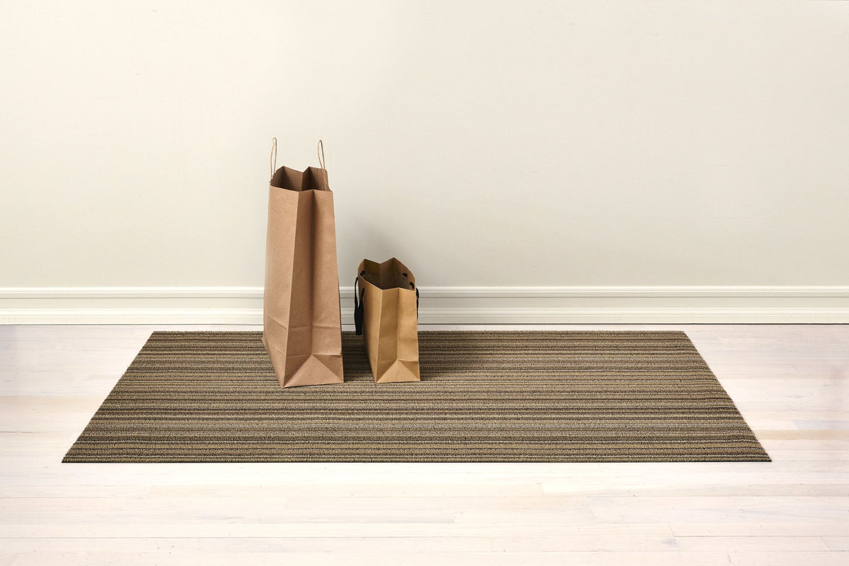 Chilewich deurmat Skinny Stripe Mushroom, gestreept, 46 x 71 cm, ontwerp Sandy Chilewich
