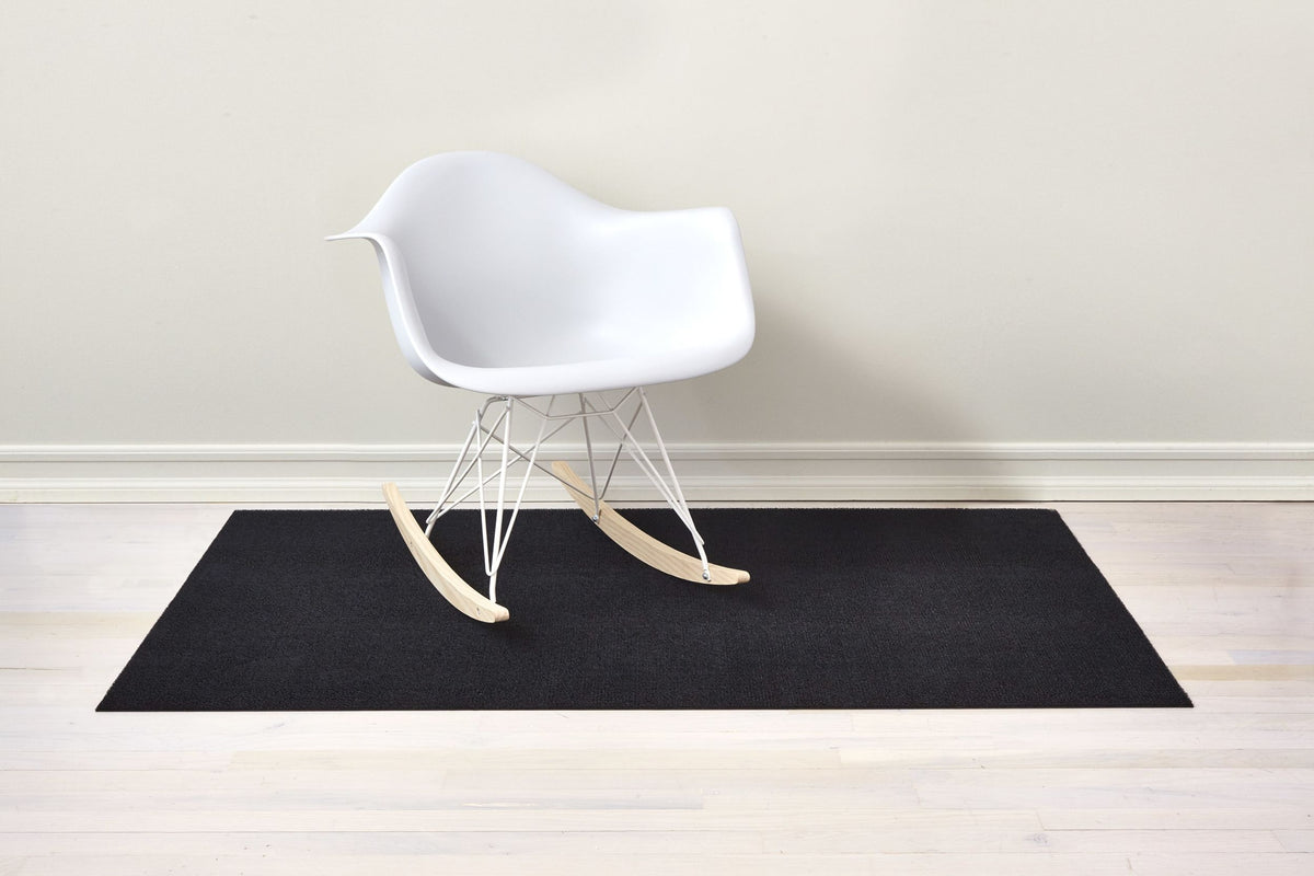 Chilewich Solid Black deurmat, zwart, 46 x 71 cm