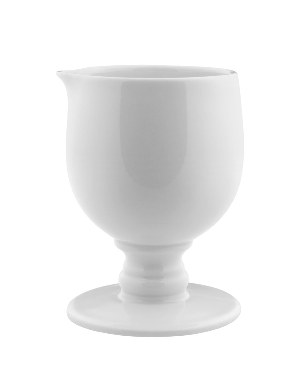Alessi DRESSED melkkannetje voor ontbijt, wit porselein op voet, Marcel Wanders