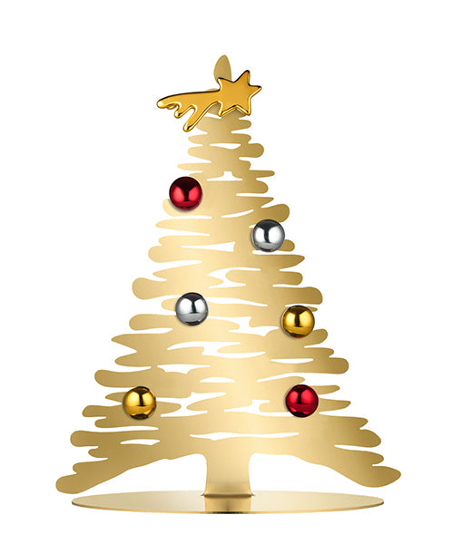 Alessi Bark kerstboom, speciale verguld uitvoering met 7 magneetjes, 30 cm