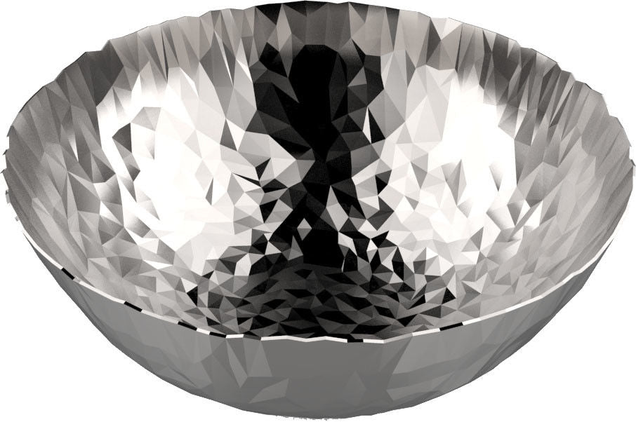 Alessi Joy N.11 ronde mand, roestvrij staal met facetreliëf, Ø 20,7 cm
