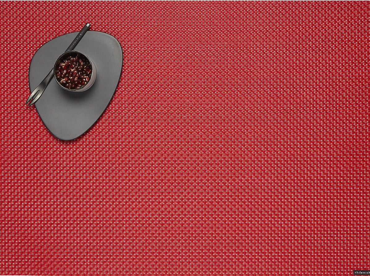 Chilewich Basketweave rectangular placemat, chili red, 36x48 cm