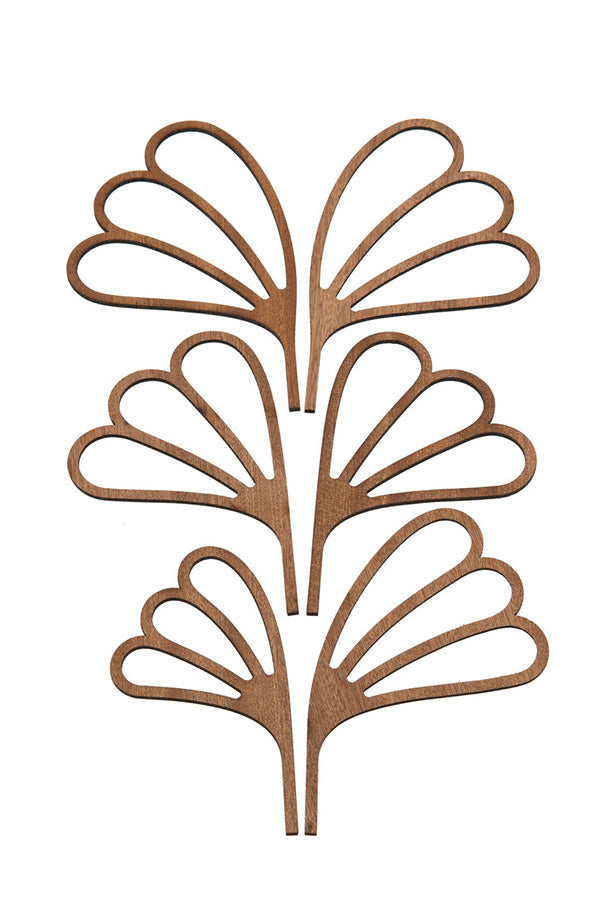 Alessi Uhhh scented leaves by Marcel Wanders, set of three in wood