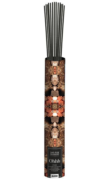 Alessi wierook stokjes Ohhh, verpakking met patroondesign, hoogte 27,5 cm