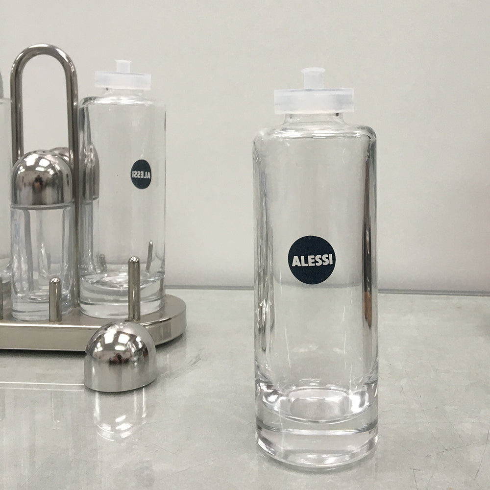 Alessi los glas met dopje, onderdeel voor olie- en azijnstel van Ettore Sottsass