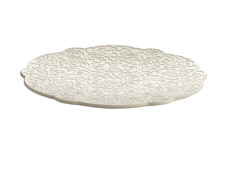 Alessi Dressed En Plein Air gebaksbordje, vlakke melamine uitvoering met reliëf, Ø16 cm