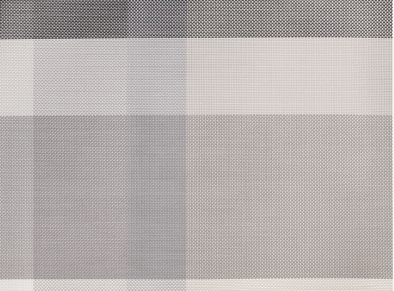 Chilewich Chroma Dove beautiful placemat, detail of checked weave in grey tones
