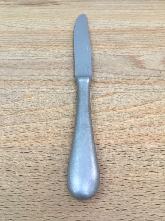 Aoyoshi Baguette dinermes, bestek in oud zilver staal met doorleefde look
