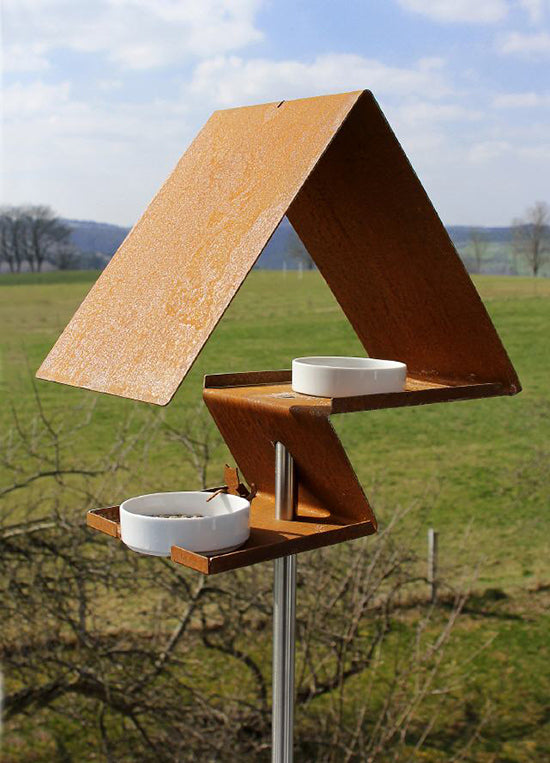 Opossum BirdFeeder VHT-5, vogelvoederhuis van staal, ontwerp Richard Sinnig