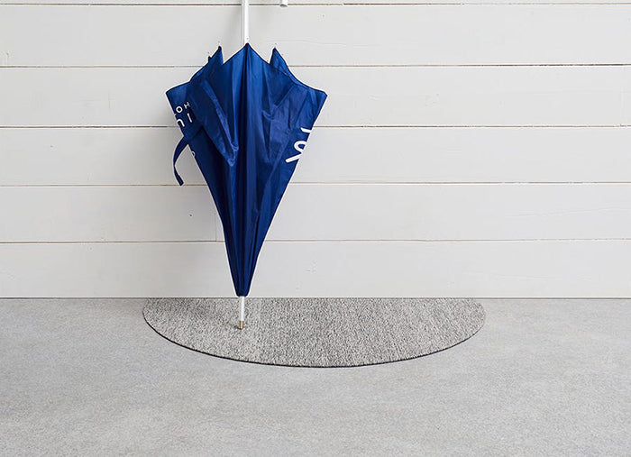 Chilewich halfronde deurmat Half Rond in Fog, grijstint, 91 x 53 cm