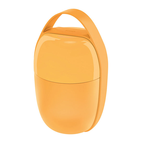 Alessi Lunch-Pot, nieuwe stapelbare lunchbox uit serie Food à Porter, geel met handvat