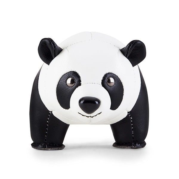 Zuny presse-papier in vorm van panda, kunstleer, vooraanzicht
