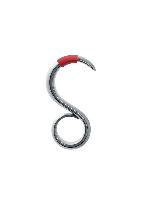 Alessi StaySafe No-Touch sleutelhanger in chroom, met rode punt
