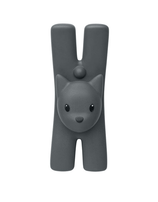 Alessi Lampo clip in cat shape, black set, design Miriam Mirri