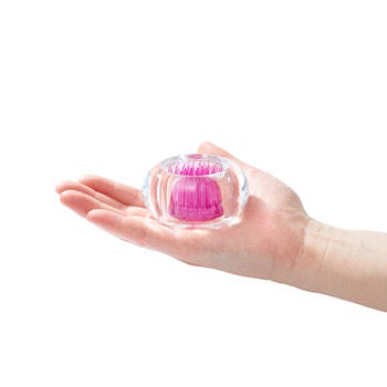 Michi-Kusa vase held in hand to show scale