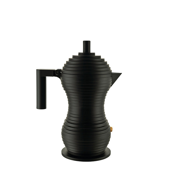 Alessi PULCINA espresso maker 3-cup, black, Michele De Lucchi