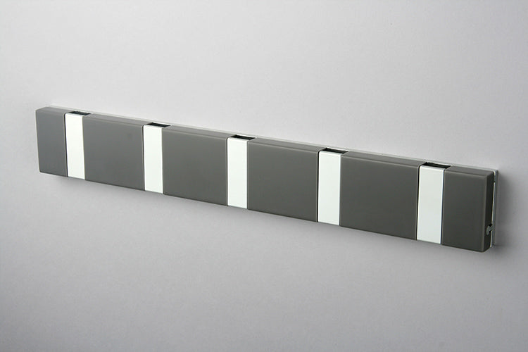 Alessi Knax-Lite- wandkapstok met 5 haken in grijs, Corian