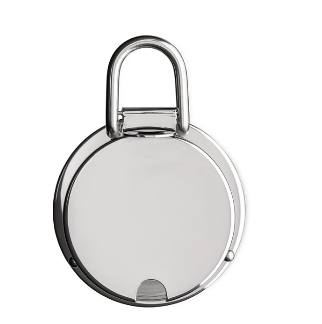 Alessi cheese container by Sottsass, rear view with closed hinged lid