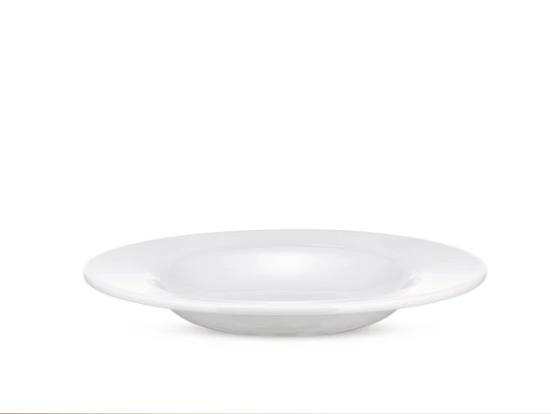 Alessi Platebowlcup soepbord in wit, zijaanzicht, diameter 22 cm