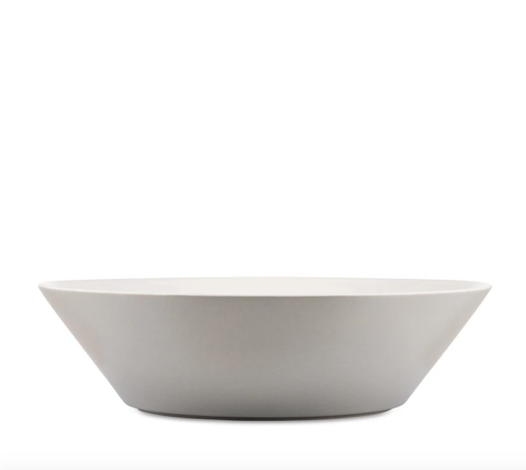 Alessi Tonale large bowl in light grey, front view