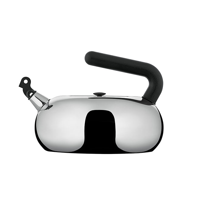 Alessi Bulbul waterketel van Castiglioni, zijaanzicht met fluit