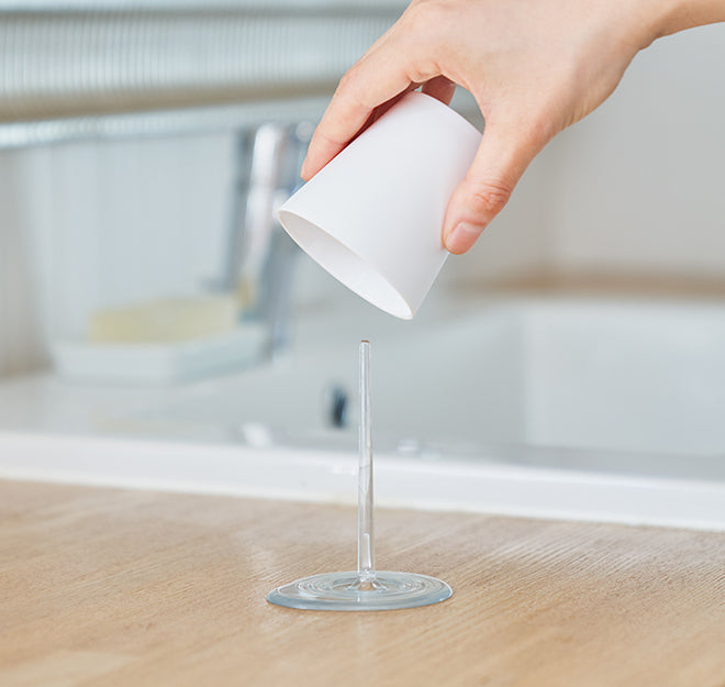 Spare mug from Oh!! placed on stand, in use