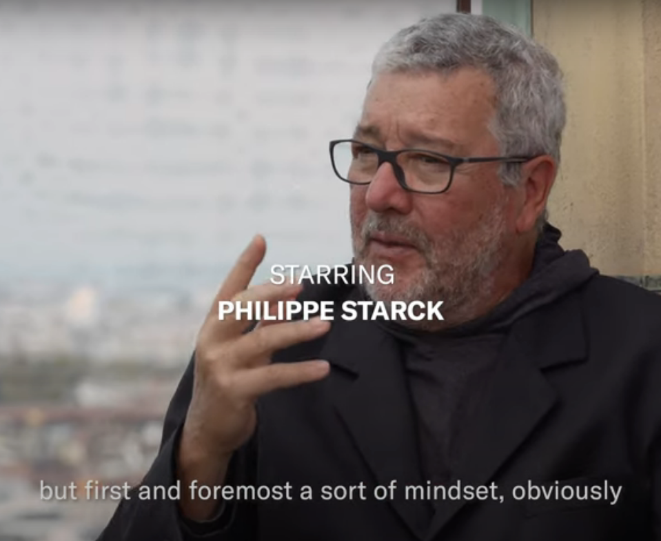 Ontwerper Philippe Starck in een videofragment over de Alessi Juicy Salif
