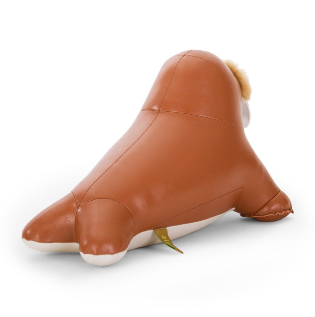 Zuny boekensteun walrus, achteraanzicht met logolabel