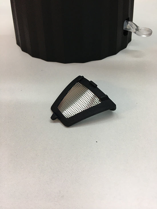 Alessi Plissé kalkfilter in zwart, uitneembaar, bij waterkoker
