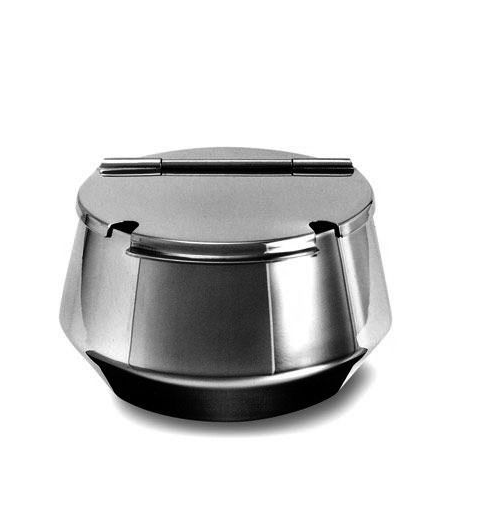 Alessi suikerpot met scharnierend deksel, in RVS, gesloten