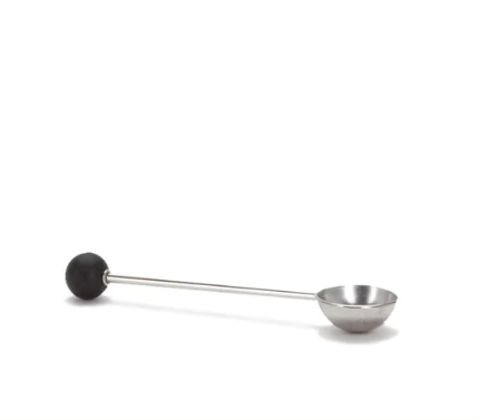 Alessi 9097 lepeltje voor suikerpot, onderdeel met zwart bolletje, Michael Graves