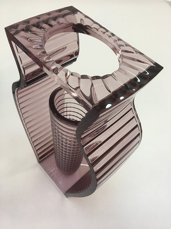 Kartell I Shine vaas, Mooi van Kartell voorraad, burgundy, leeg, bovenaanzicht
