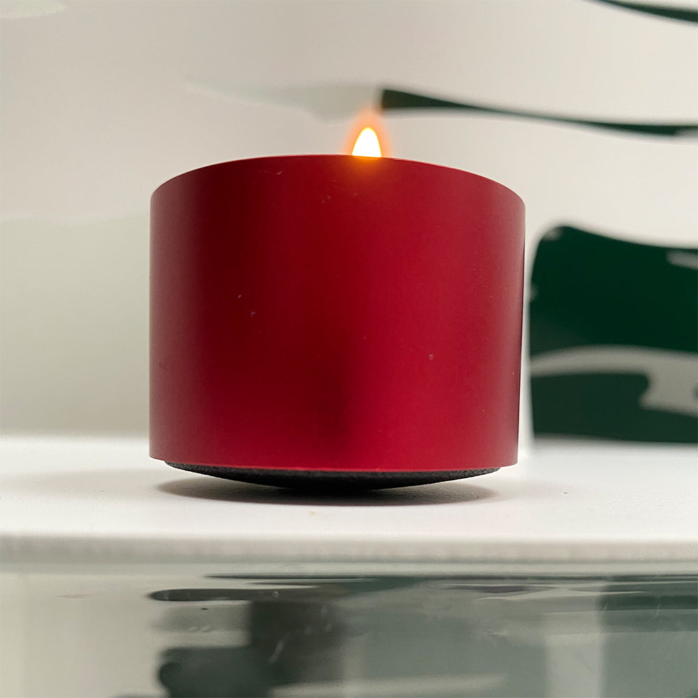 Alessi Dot Light Rood waxinelichthouder, rood, met bolle bodem