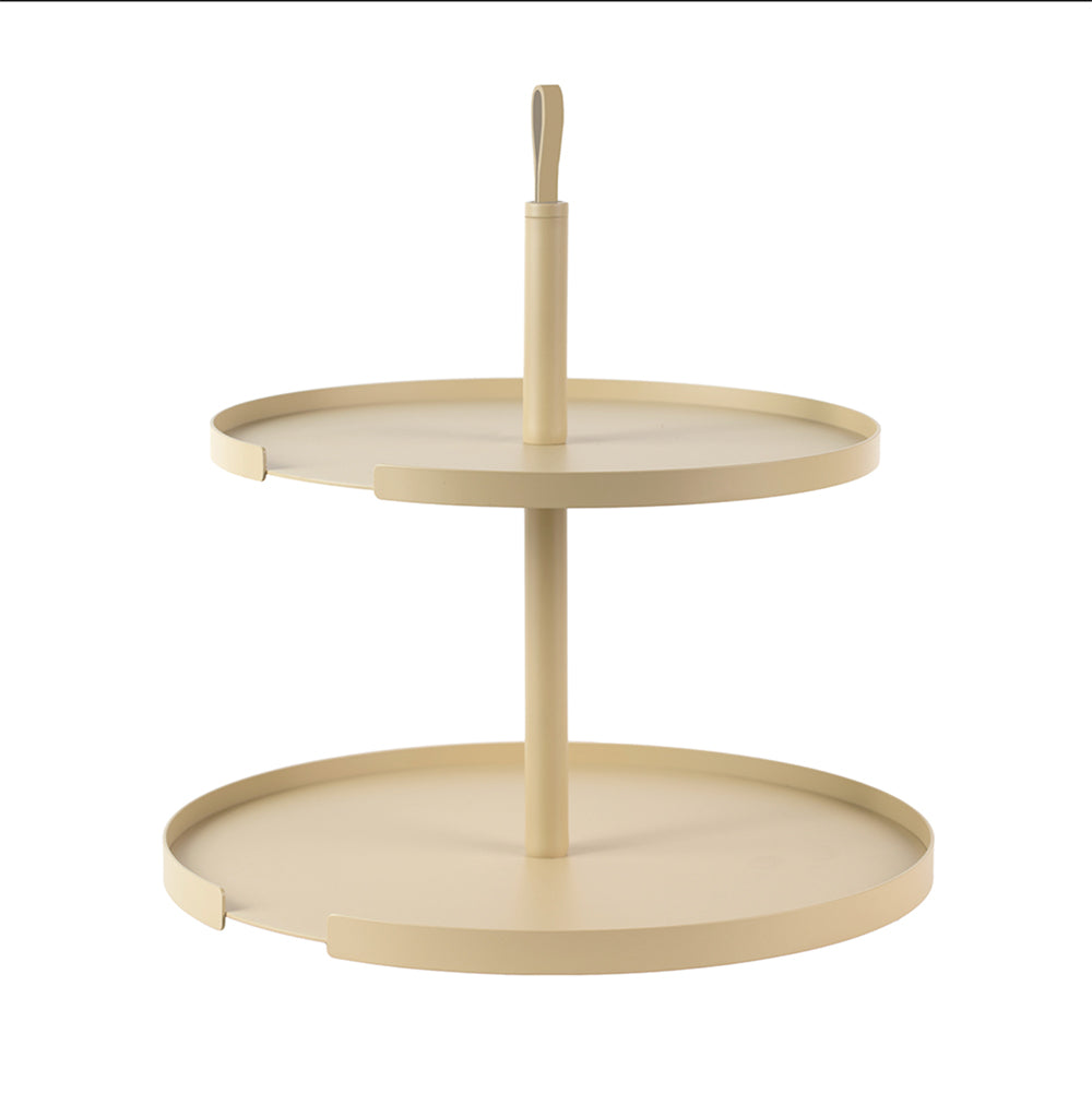 Big Hug 2-etagere in nieuwe matte kleur Latte, twee ronde etages