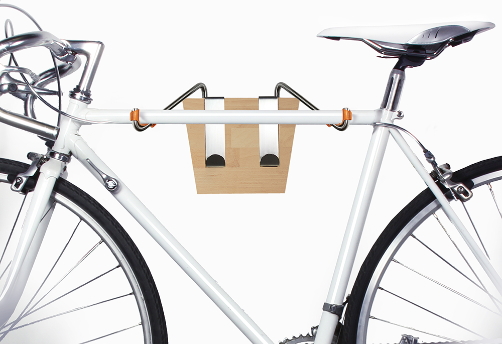 Opossum fietsdrager Bull met race fiets, detail van montage aan frame