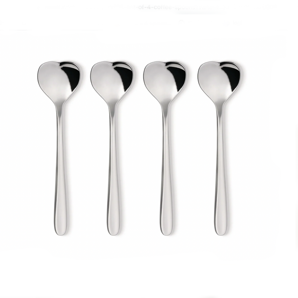 Alessi mocha spoon heart, set of 4, stainless steel, design Miriam Mirri