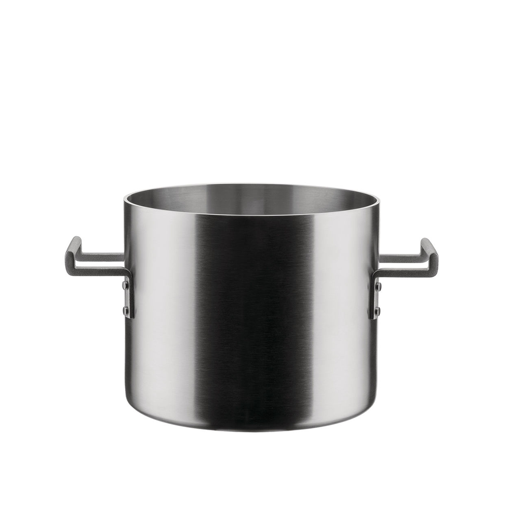Alessi Convivio kookpan, hoge RVS pan zonder deksel, ontwerp David Chipperfield
