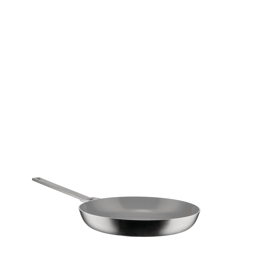 Alessi Convivio koekenpan van David Chipperfield, rvs met keramische laag